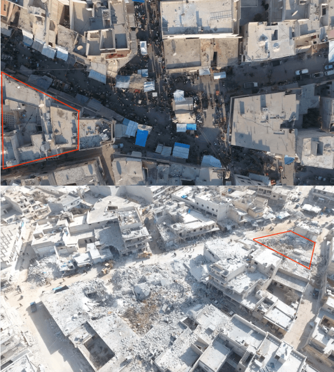 Targeting civilians in public market in Al Atarib
