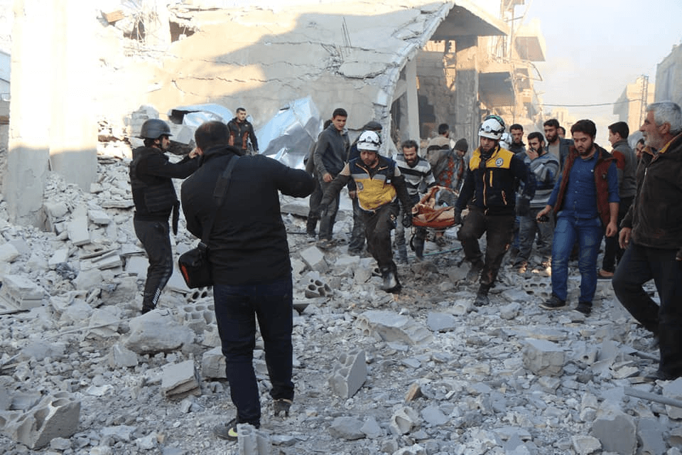 Targeting Balyoun Market with airstrikes