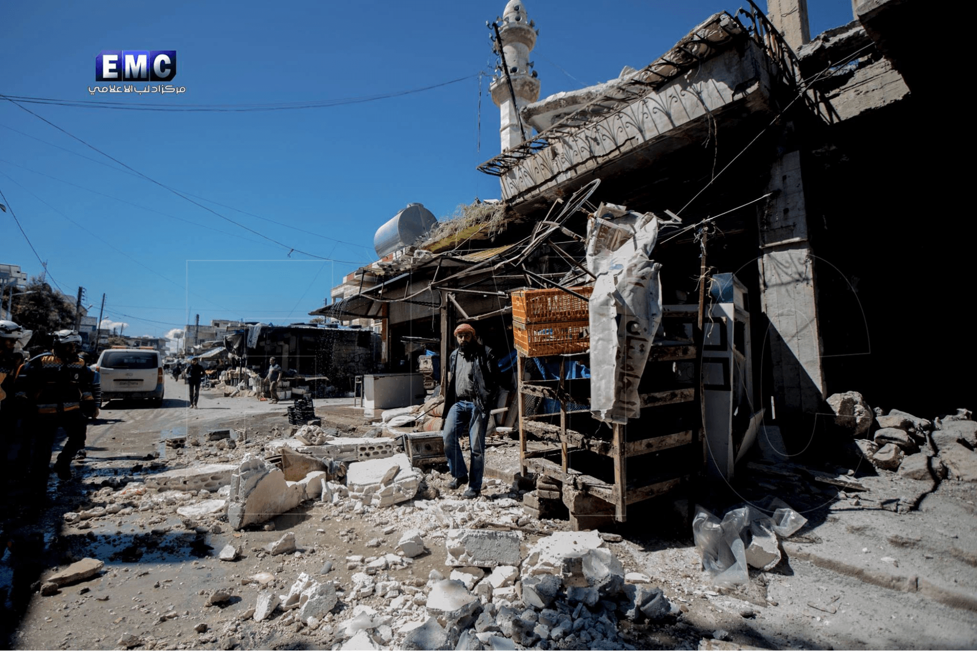 Saraqib's Market and Mosque Destroyed in Airstrike