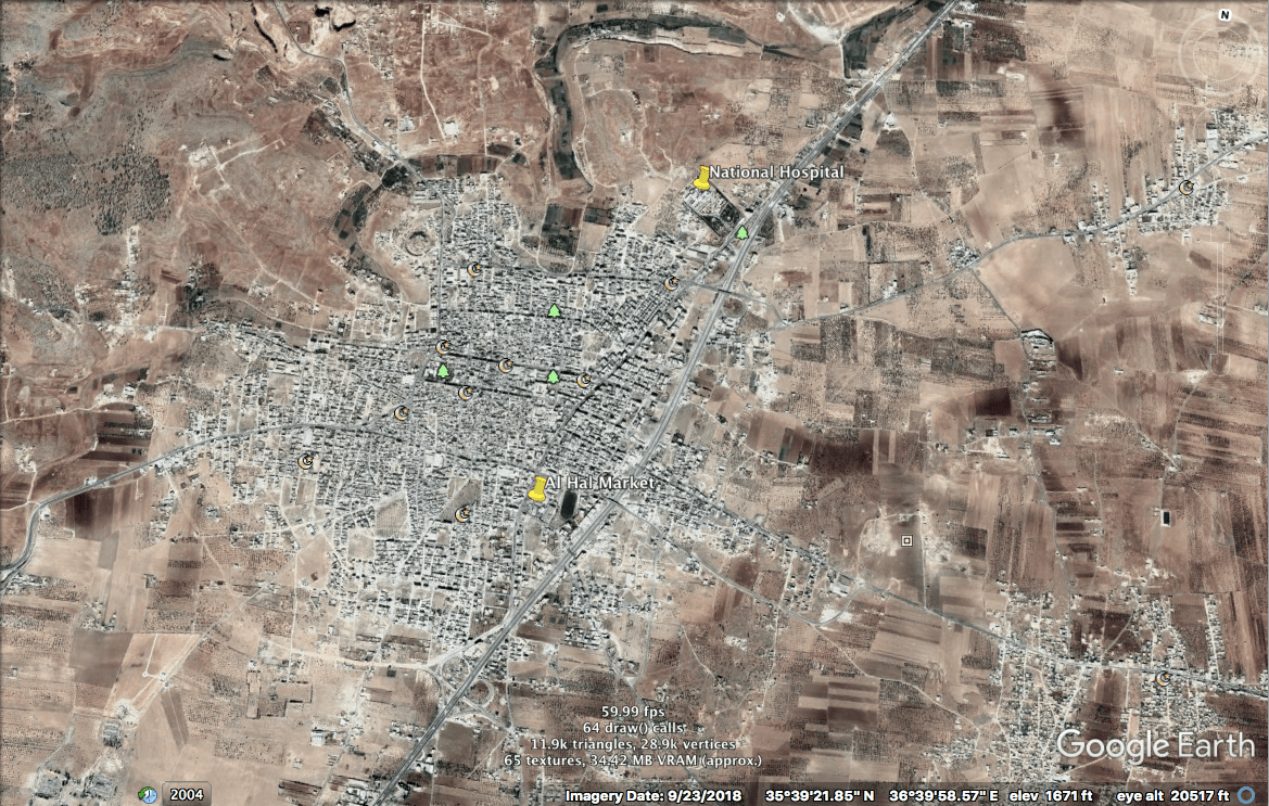 Airstrike on Al Hal Market in Maaret Al Numan | Syrian Archive