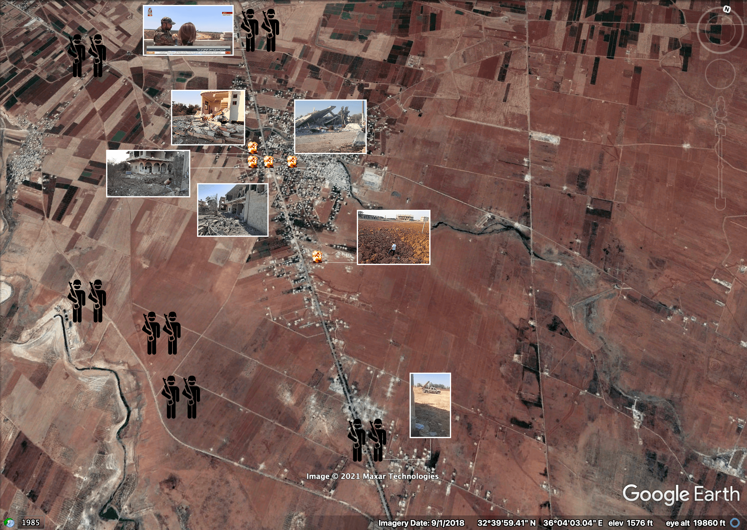 Multiple rockets hit civilian homes in the town of Al Yadoudah